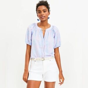 !NWT! LOFT striped tie neck blouse women’s size XXL